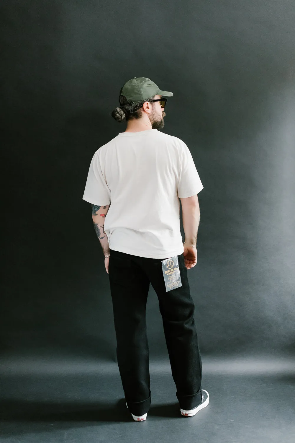 1877S - "Kurozome" Sashiko Selvedge Pants Slim Straight - Black