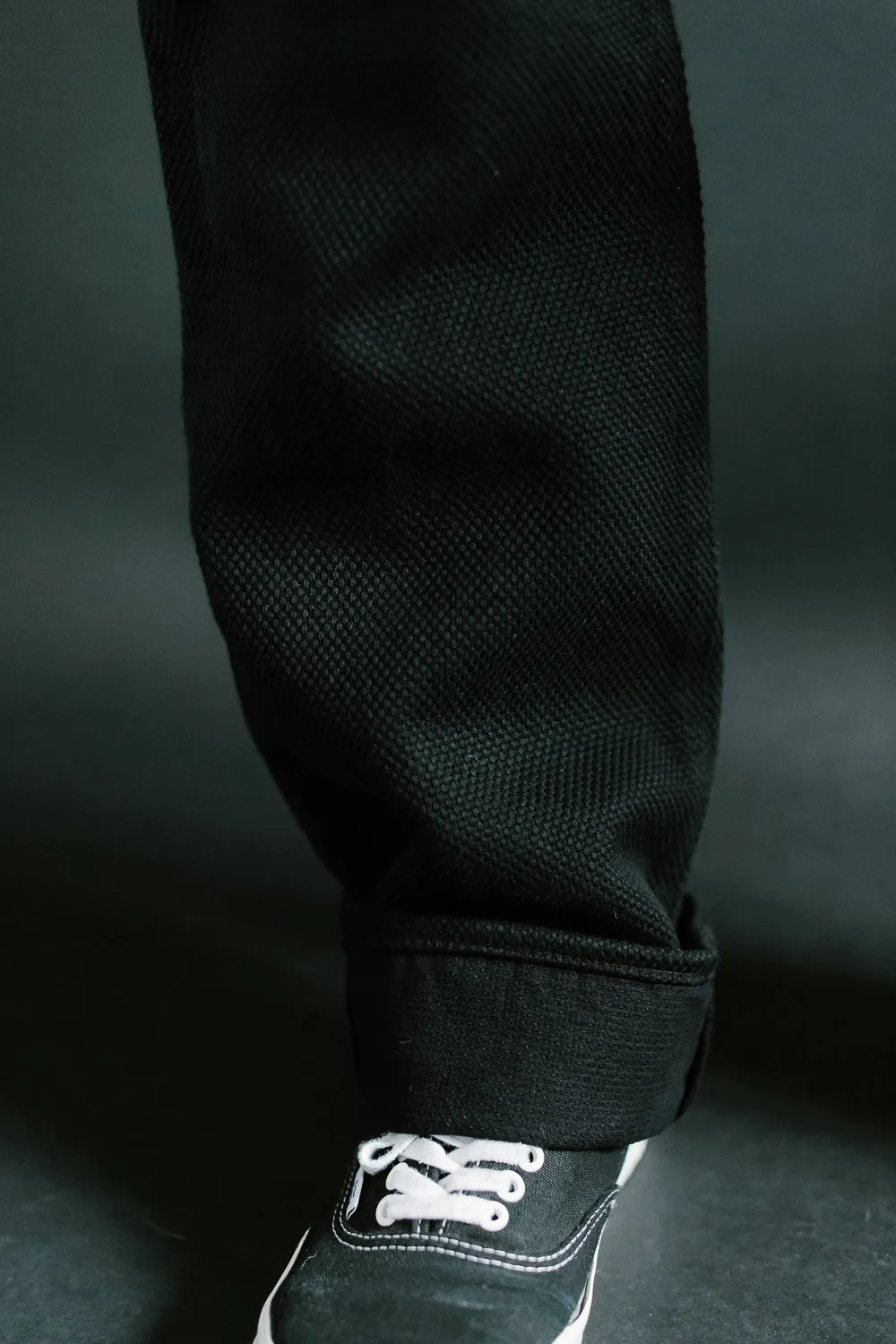 1877S - "Kurozome" Sashiko Selvedge Pants Slim Straight - Black