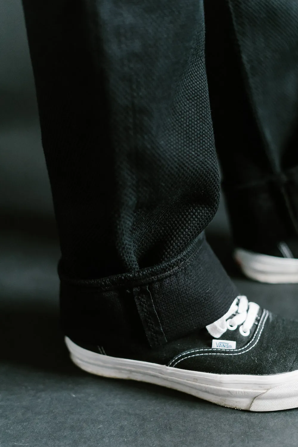 1877S - "Kurozome" Sashiko Selvedge Pants Slim Straight - Black