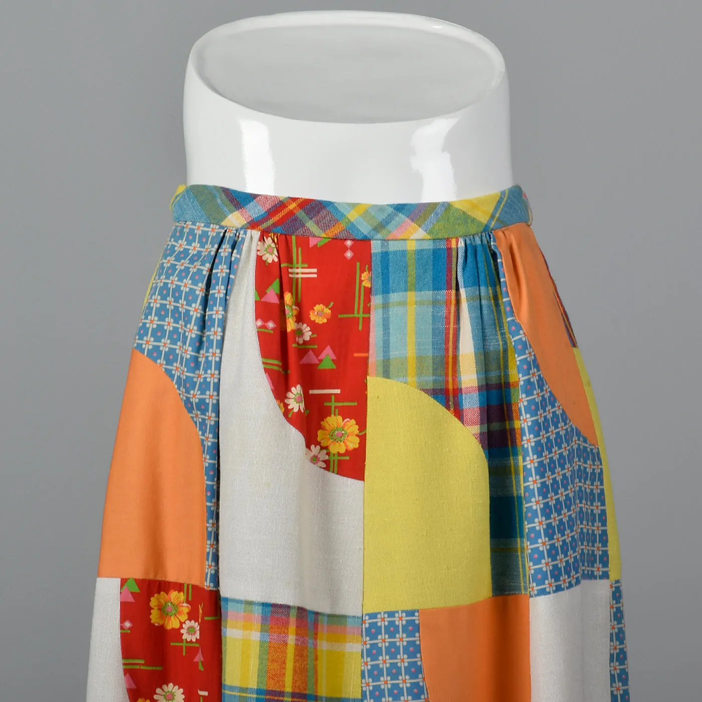 1970s Quilted Maxi Skirt