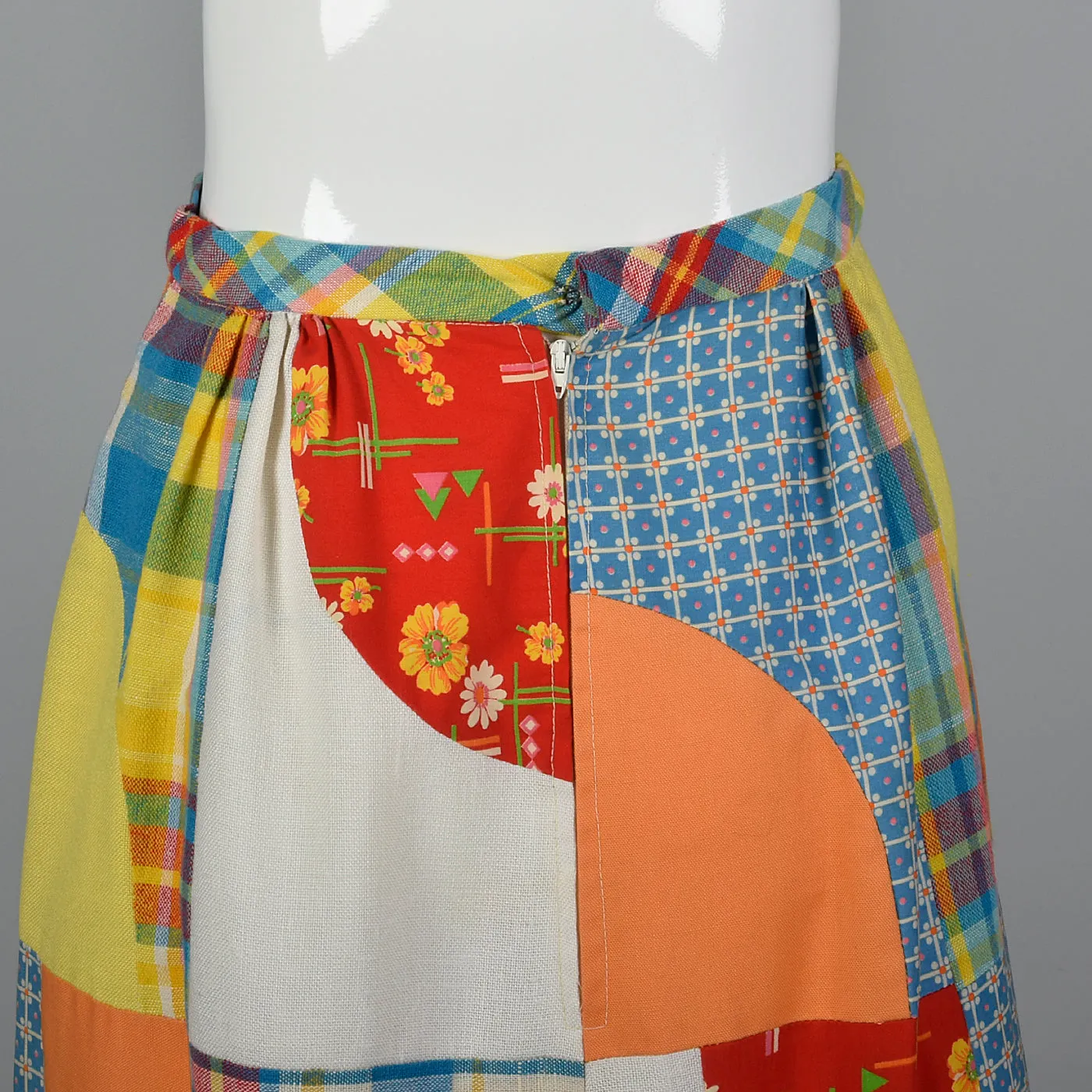1970s Quilted Maxi Skirt