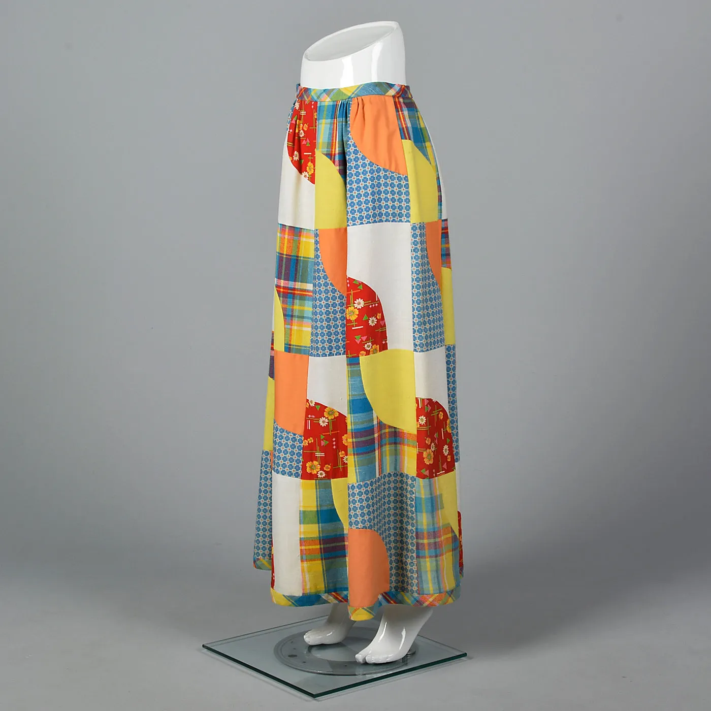 1970s Quilted Maxi Skirt