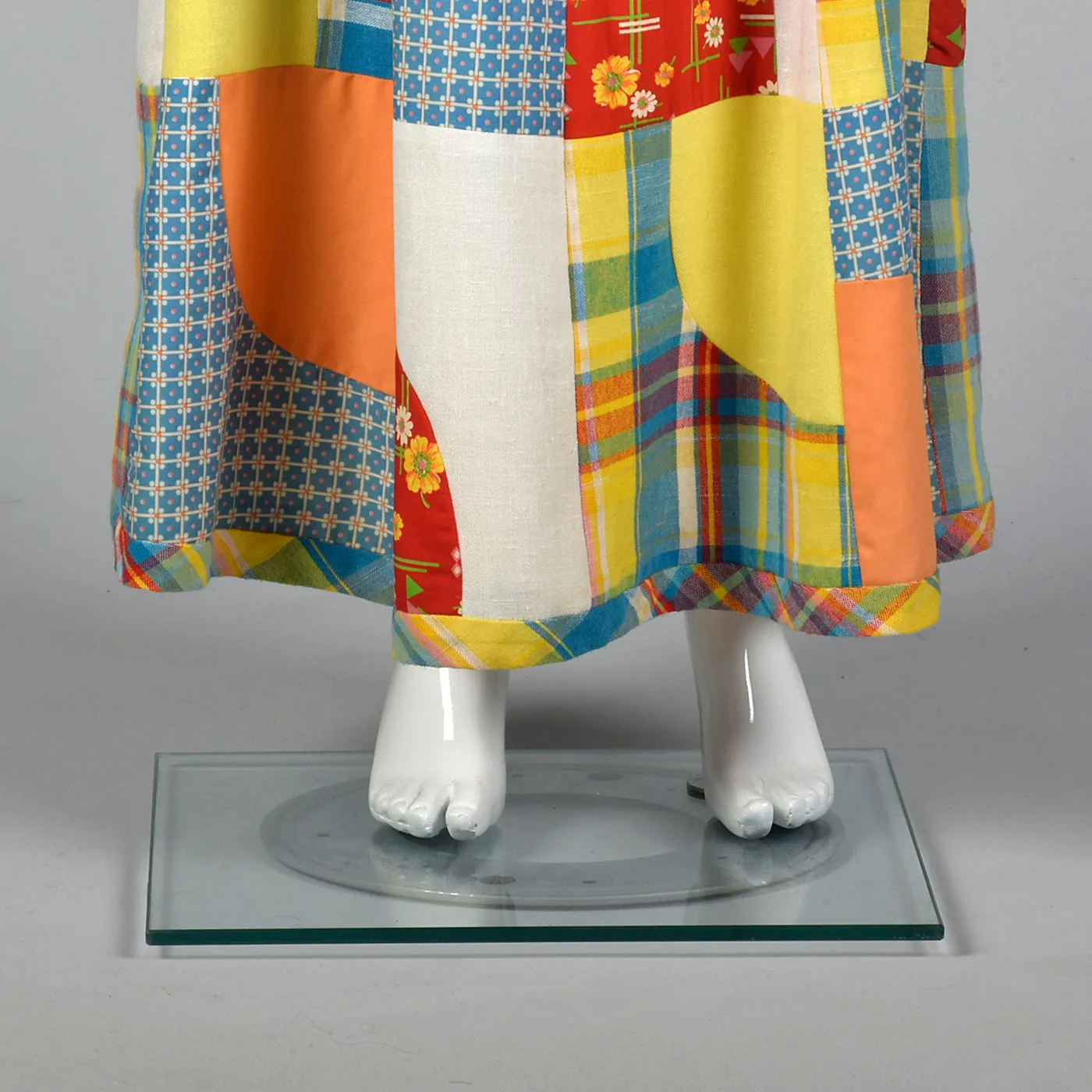 1970s Quilted Maxi Skirt