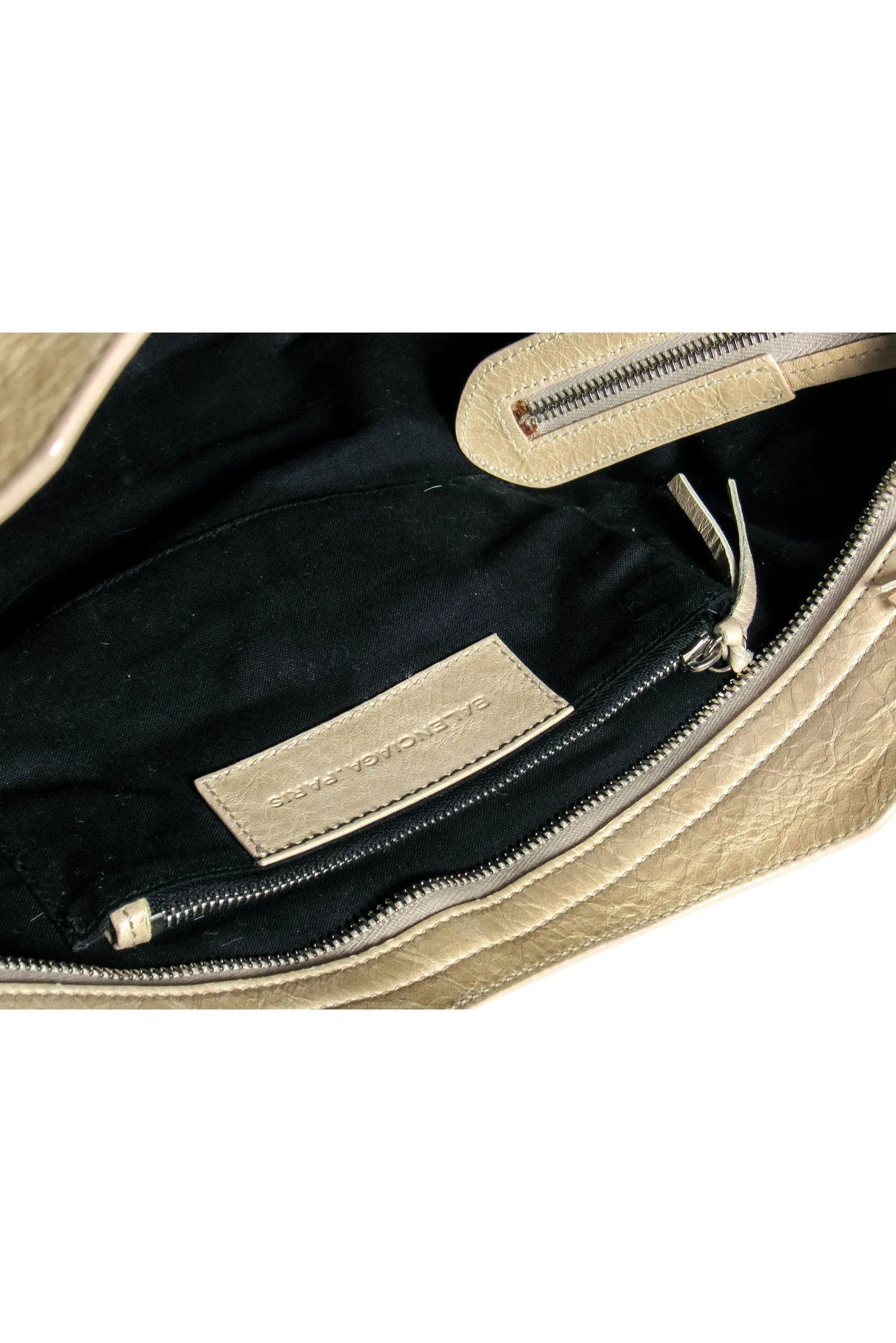 Balenciaga - White & Cream Calf Hair Convertible Satchel