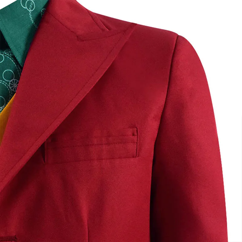 Becostume The Joker Cosplay Costume Joker Red Classic Suit Uniform Halloween Outfit