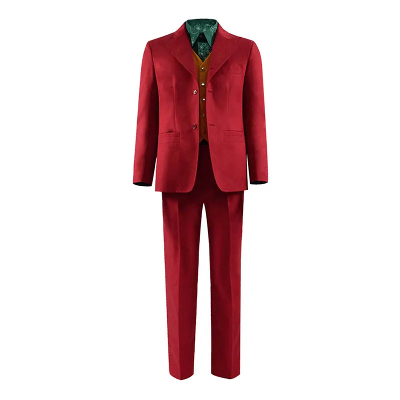 Becostume The Joker Cosplay Costume Joker Red Classic Suit Uniform Halloween Outfit