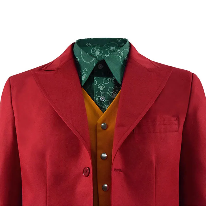 Becostume The Joker Cosplay Costume Joker Red Classic Suit Uniform Halloween Outfit