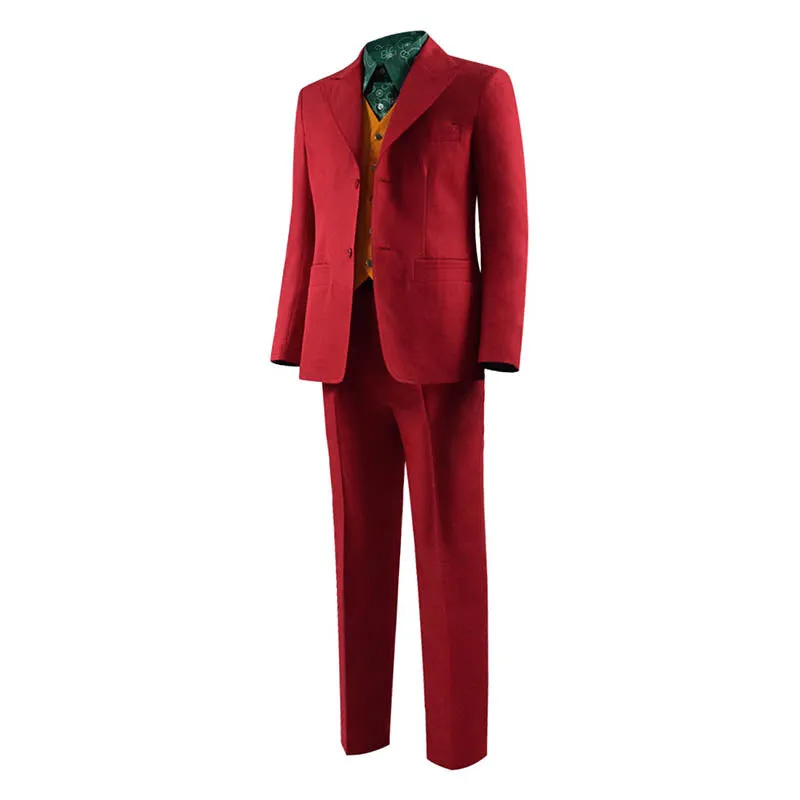 Becostume The Joker Cosplay Costume Joker Red Classic Suit Uniform Halloween Outfit