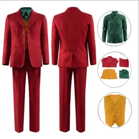 Becostume The Joker Cosplay Costume Joker Red Classic Suit Uniform Halloween Outfit