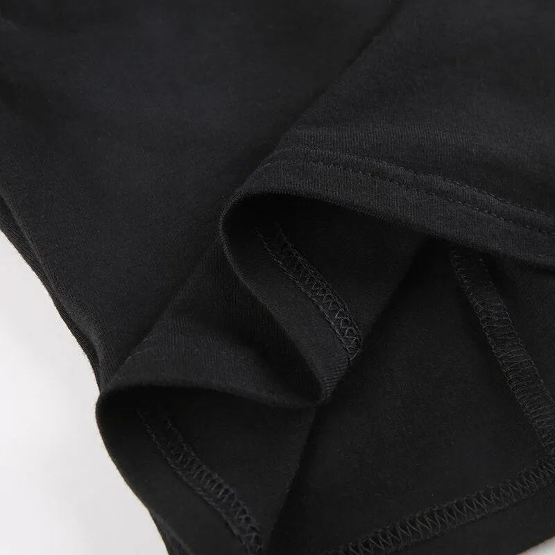 Black Slim Asymmetrical Crop Cut-Out Vest