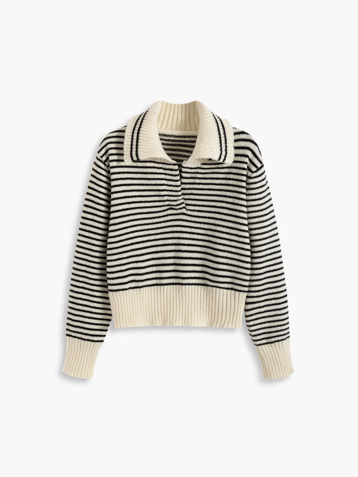 CHICMY- Stripe Polo Sweater