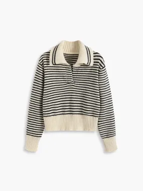 CHICMY- Stripe Polo Sweater
