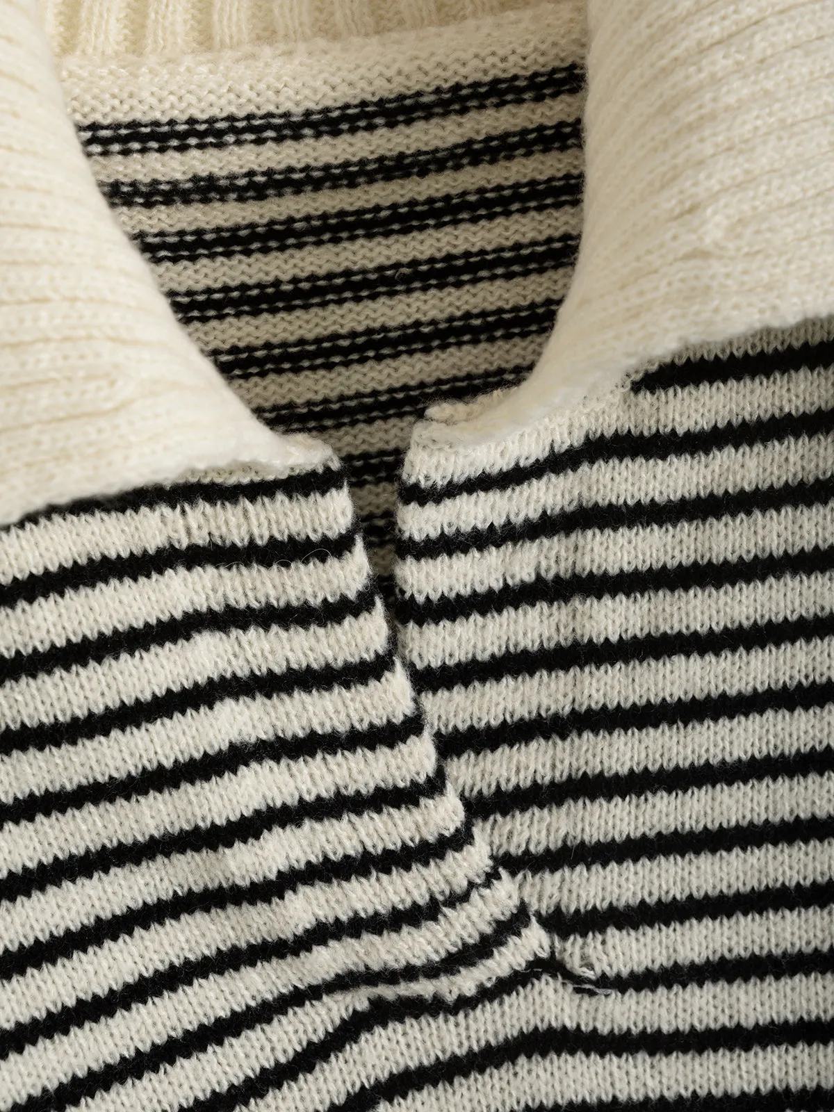 CHICMY- Stripe Polo Sweater