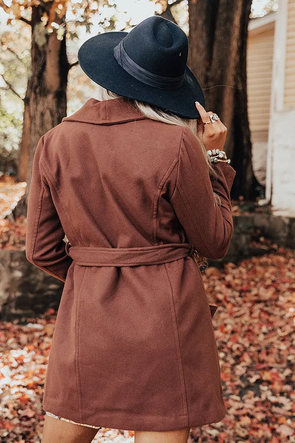 City Estate Coat In Chocolate