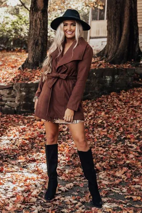 City Estate Coat In Chocolate