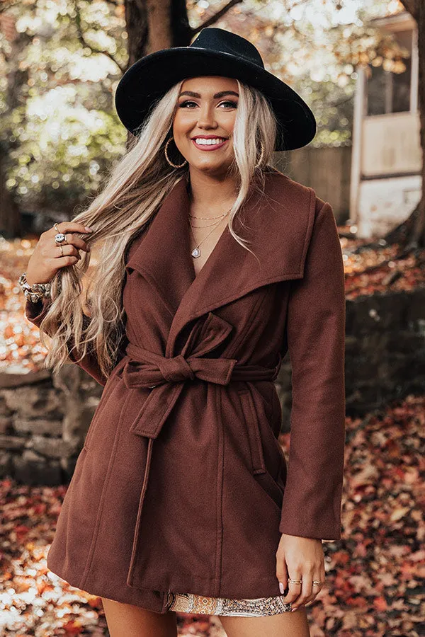 City Estate Coat In Chocolate