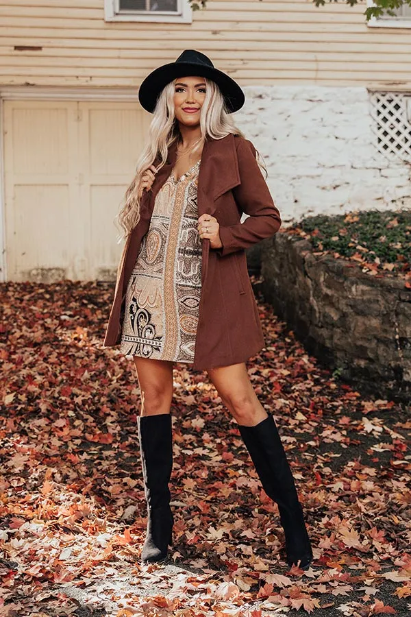 City Estate Coat In Chocolate