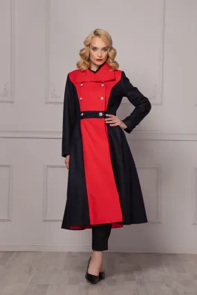 COLOR BLOCK OVERCOAT