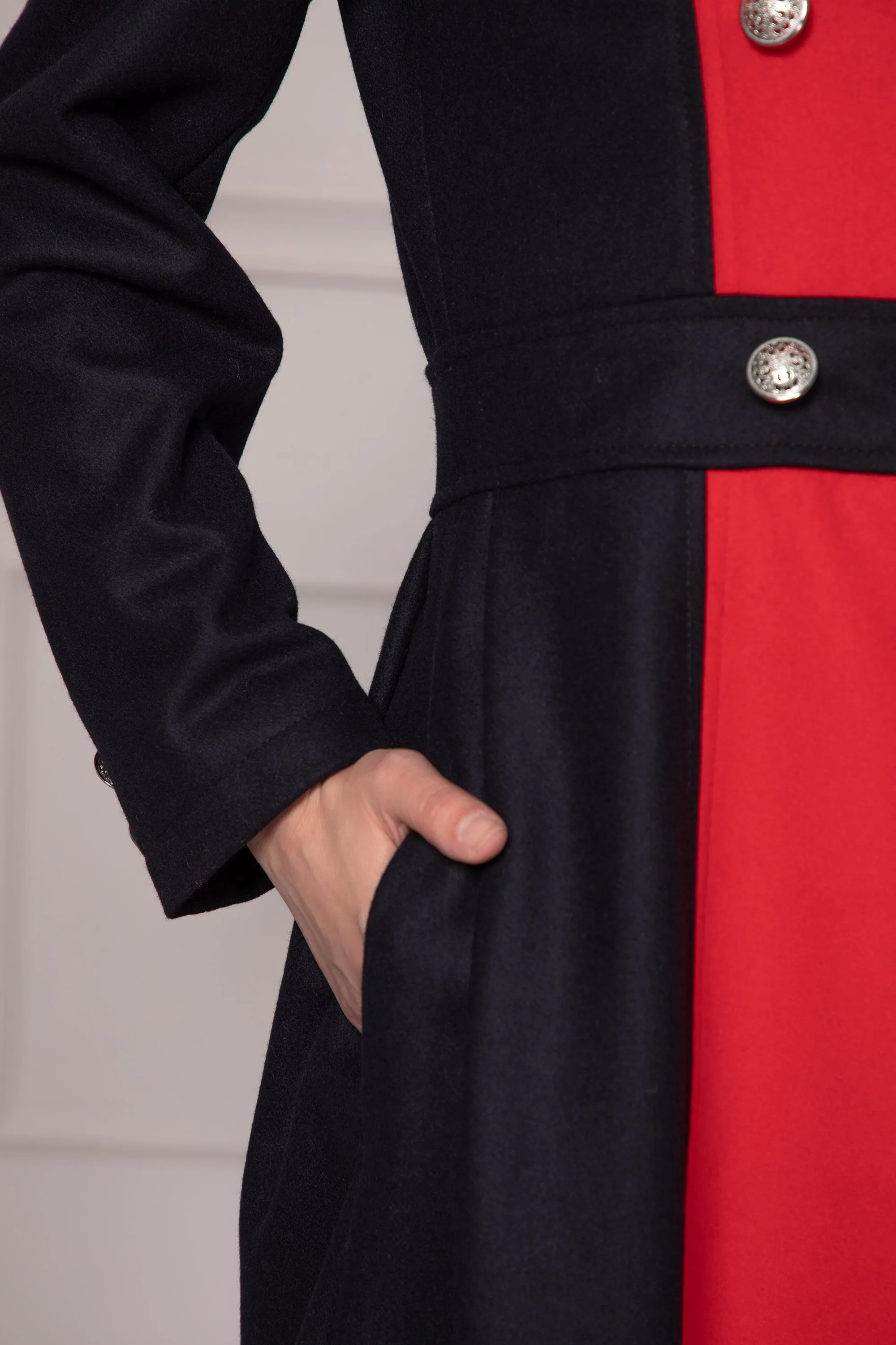 COLOR BLOCK OVERCOAT