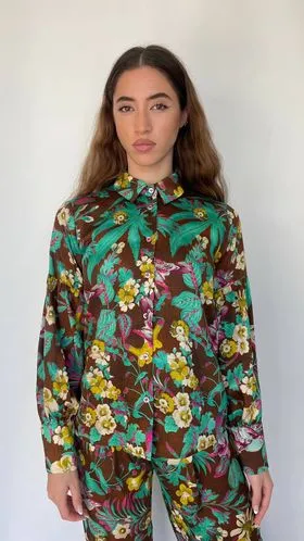 Corduroy floral Shirt