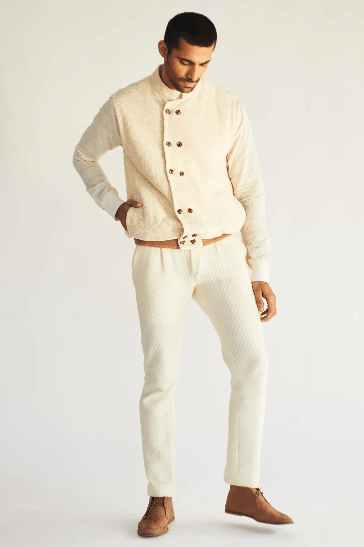 Cotton Bandi Jacket with Pullover and Pants