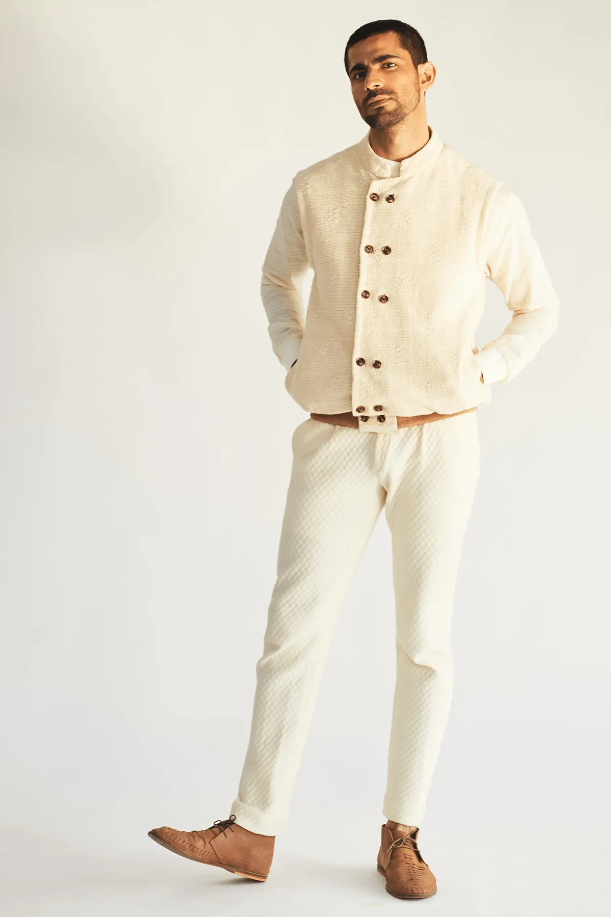 Cotton Bandi Jacket with Pullover and Pants