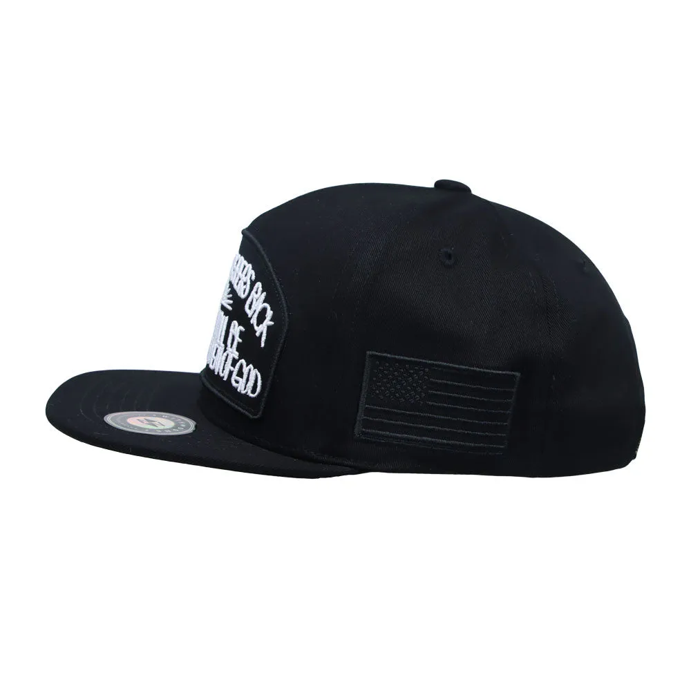 Cotton Snapback Hat Lettering USA Flag Embroidery Hiphop Flat Bill Baseball Cap TR21402