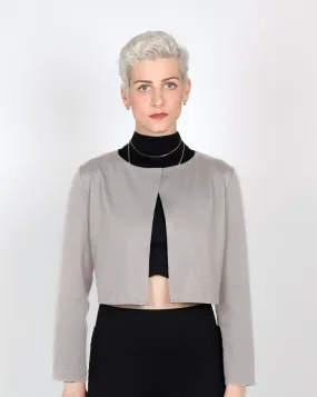 Crop Coat in Taupe