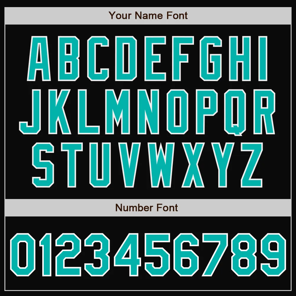 Custom Black White Pinstripe Aqua Bomber Full-Snap Varsity Letterman Jacket