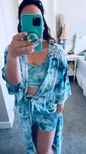 Large Water Tie Dye Duster