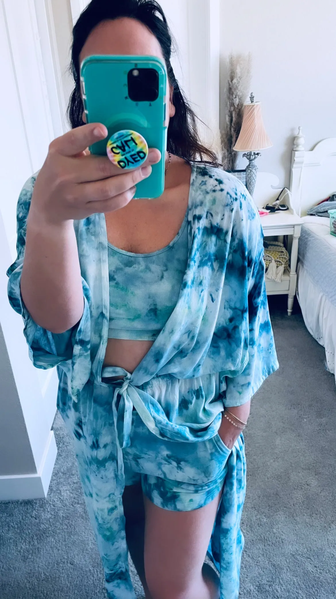 Large Water Tie Dye Duster