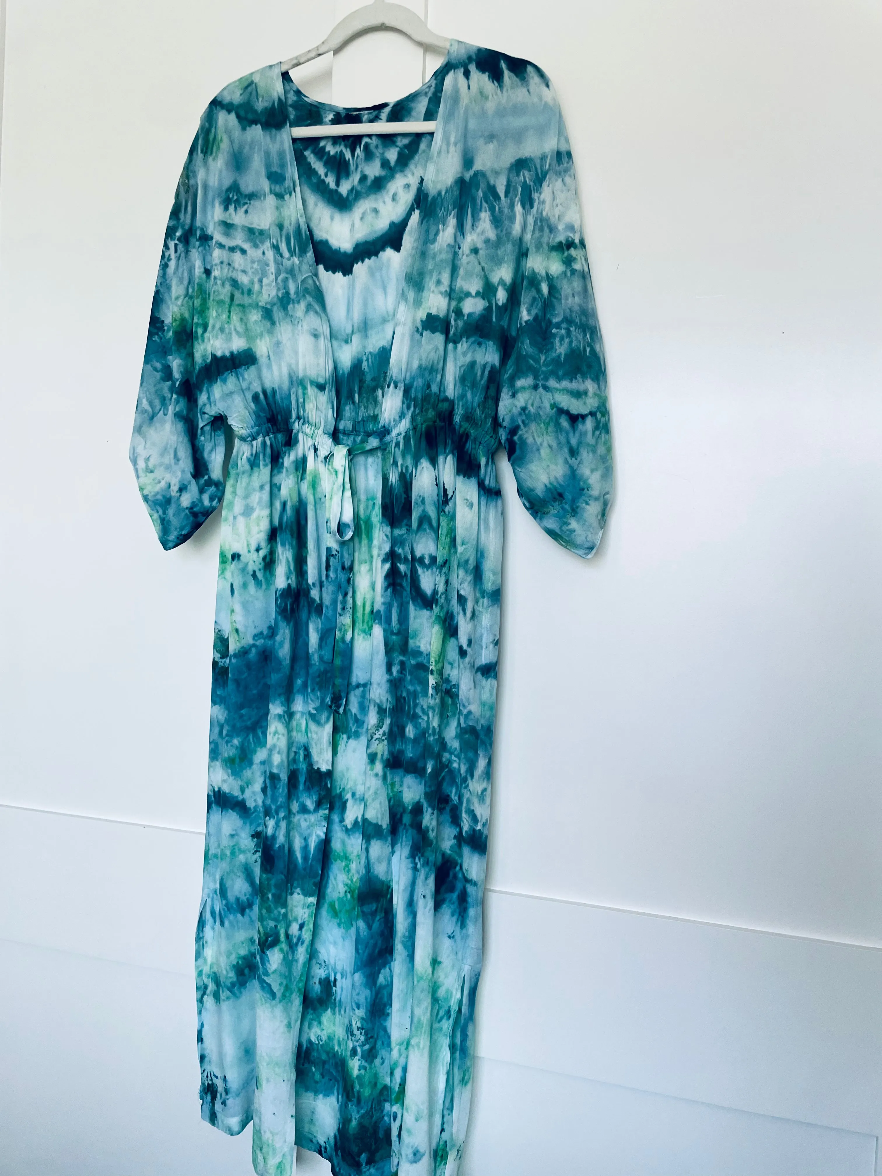 Large Water Tie Dye Duster