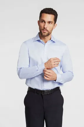 Lindbergh Plain Fine Twill Non Iron Stain Resistant Shirt | Light Blue