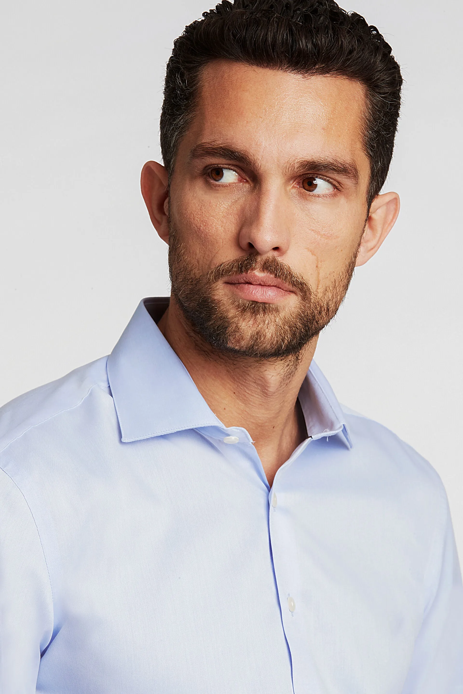 Lindbergh Plain Fine Twill Non Iron Stain Resistant Shirt | Light Blue