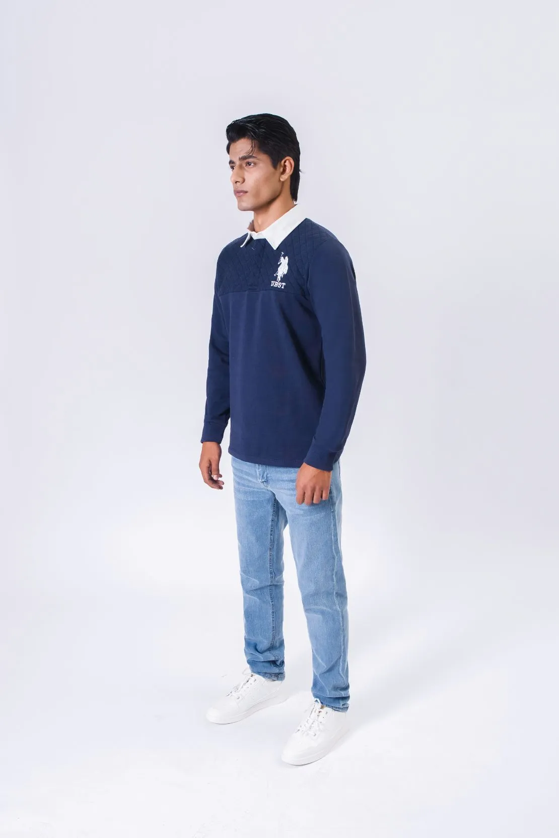 Men Polo Graphic Sweater