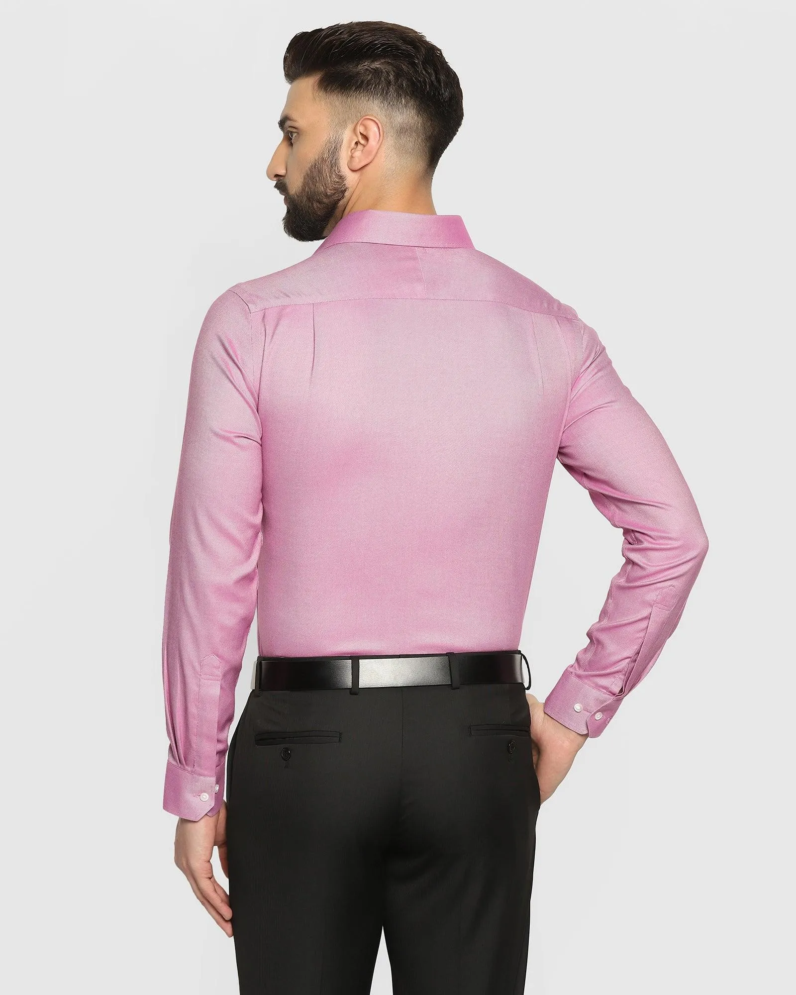Non Iron Formal Plum Textured Shirt - Decade