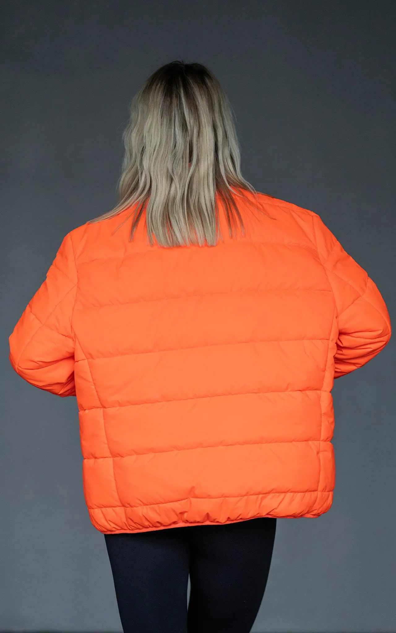 ORANGE END OF SUMMER LIGHT DOWN JACKET
