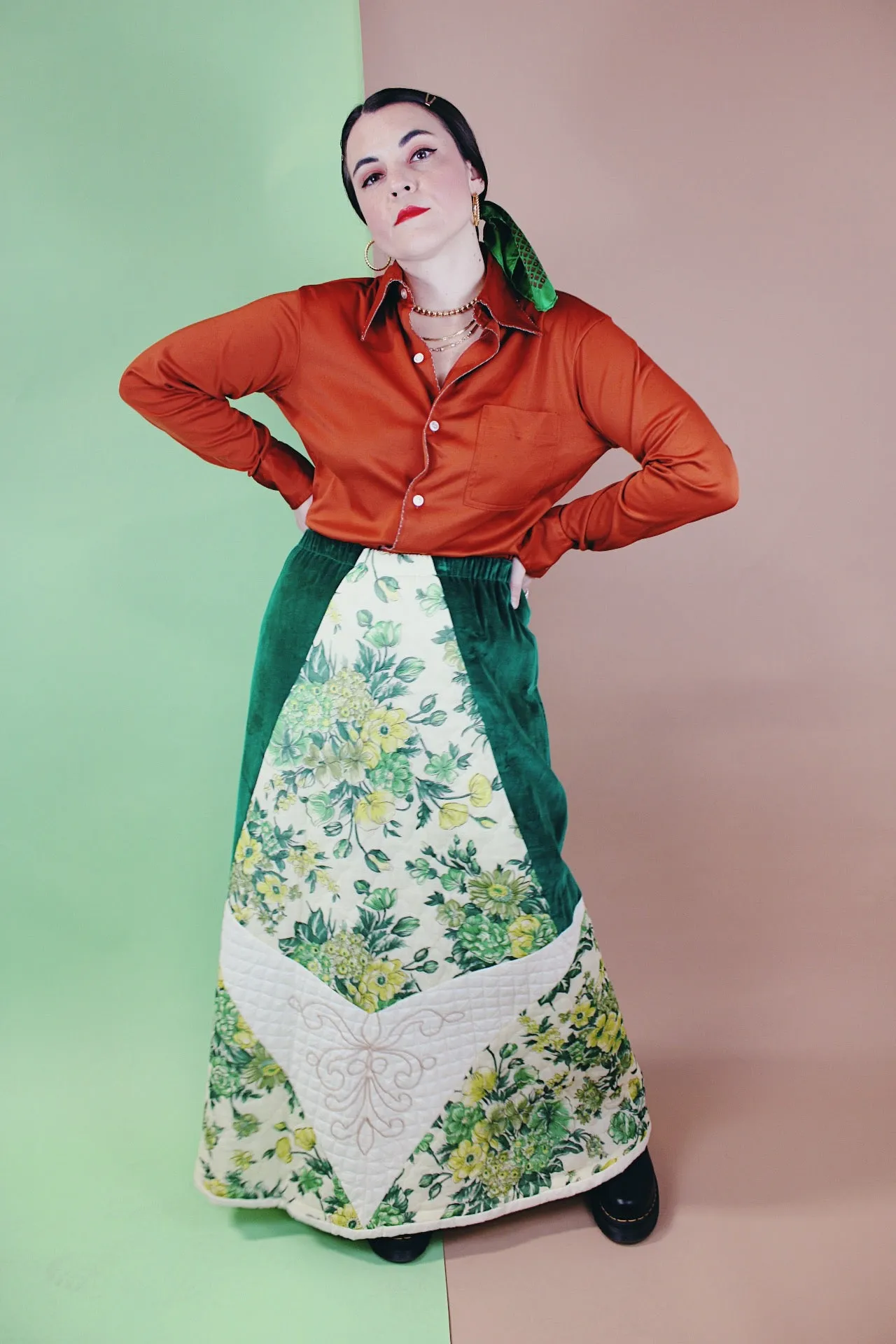 Patchwork Maxi Skirt