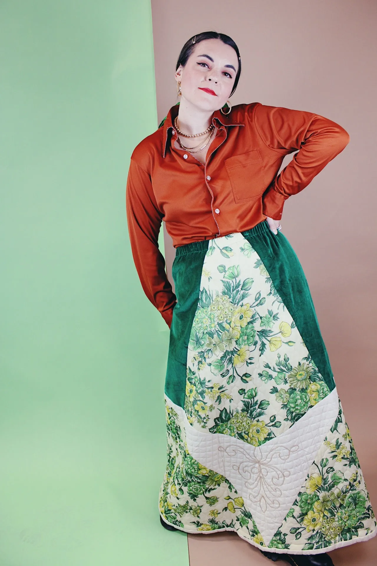 Patchwork Maxi Skirt