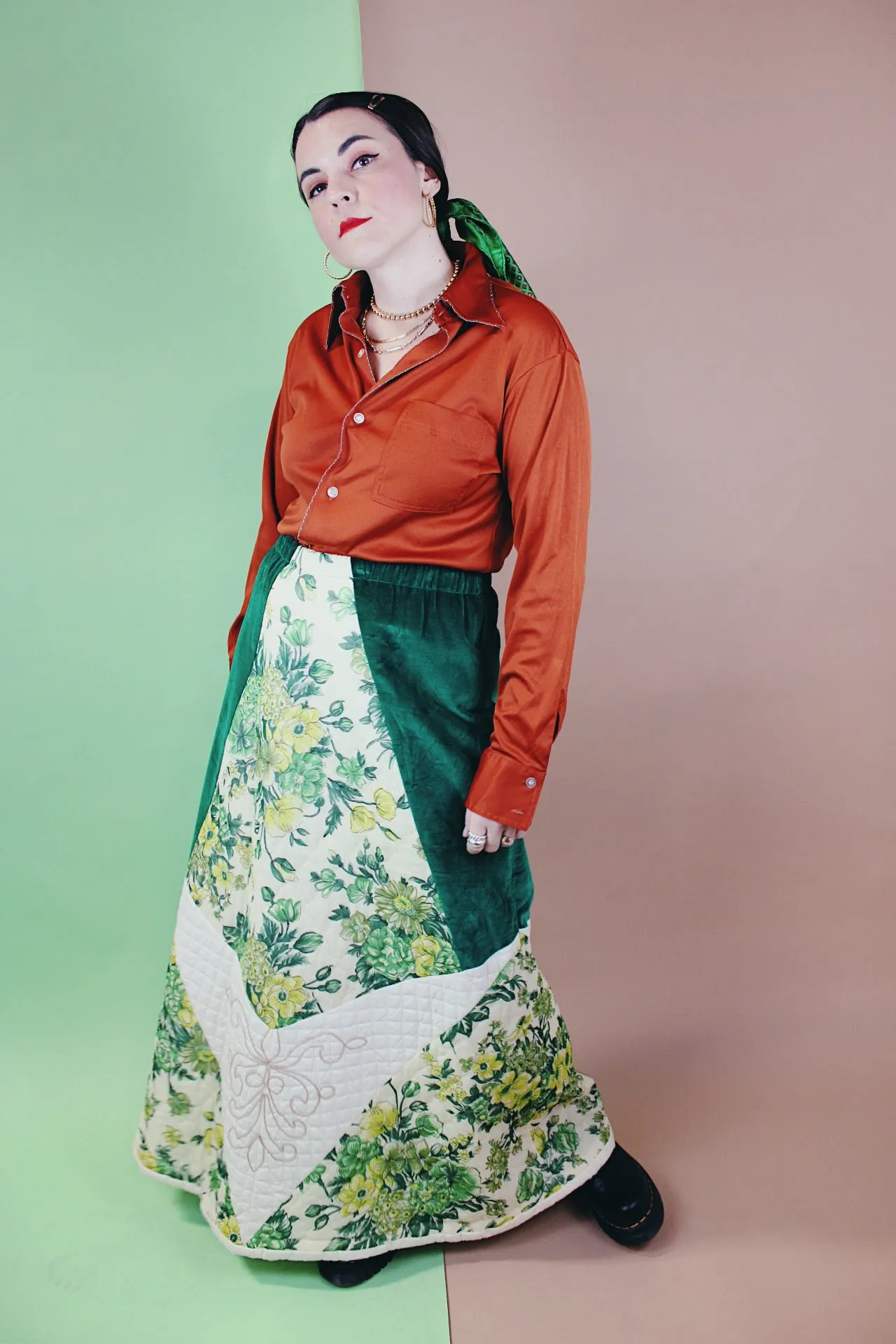 Patchwork Maxi Skirt