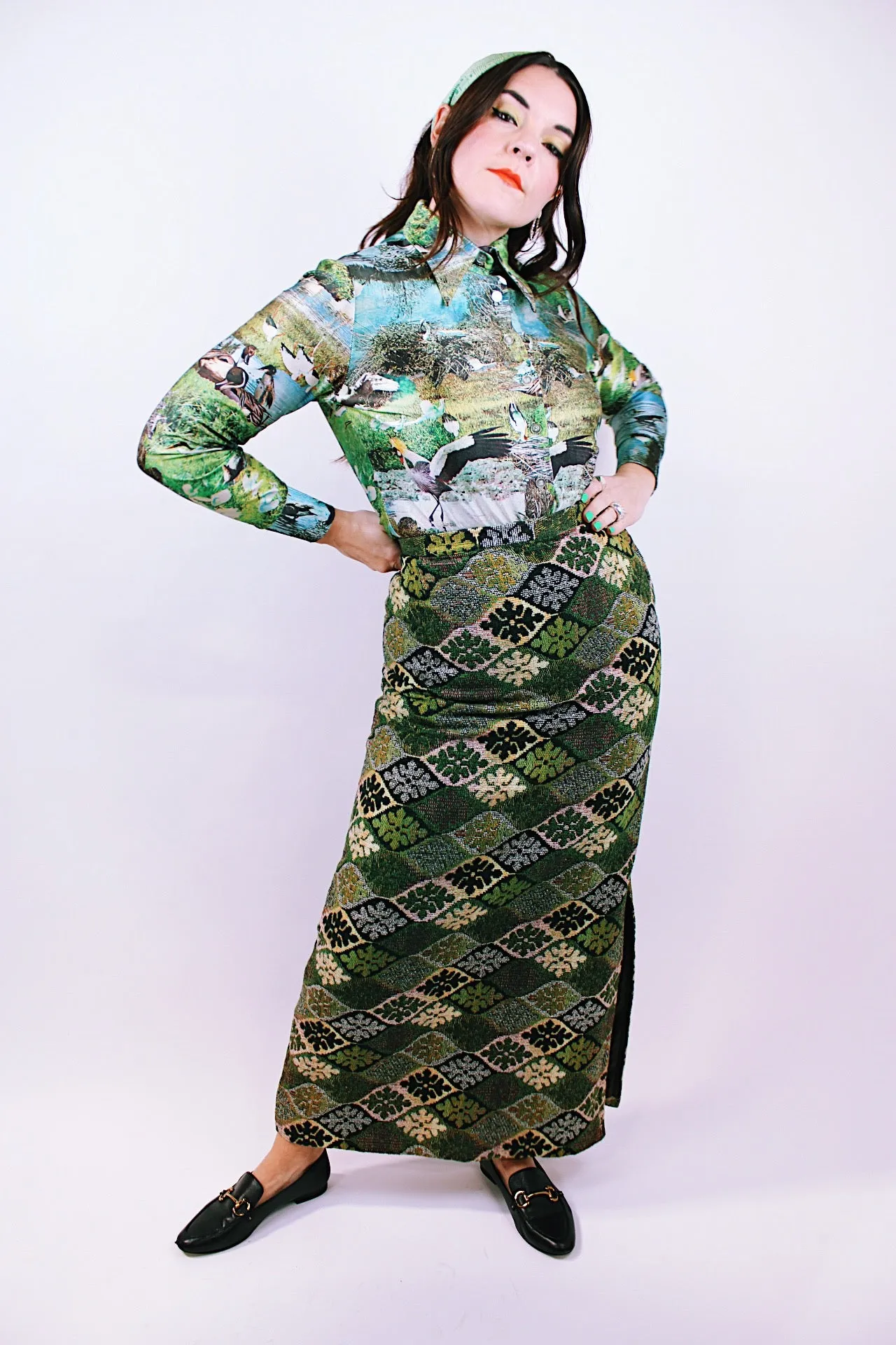 Quilted Maxi Skirt