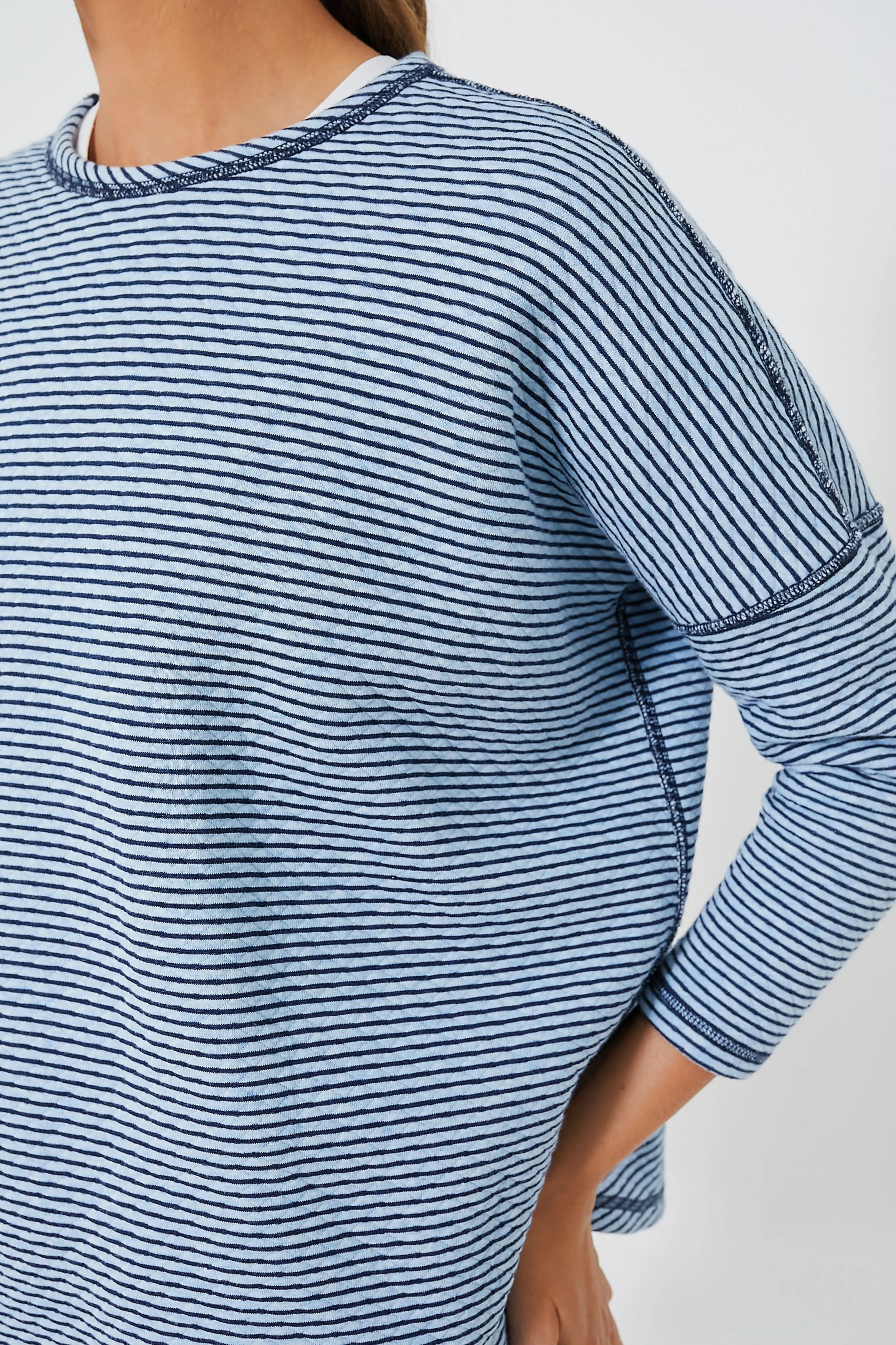 Reversible Heathered Blue Ally Swing Sweatshirt