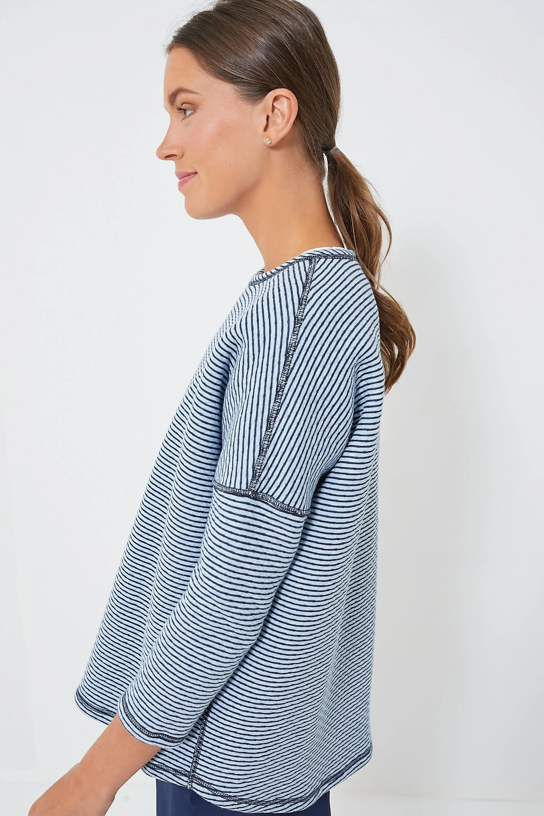 Reversible Heathered Blue Ally Swing Sweatshirt
