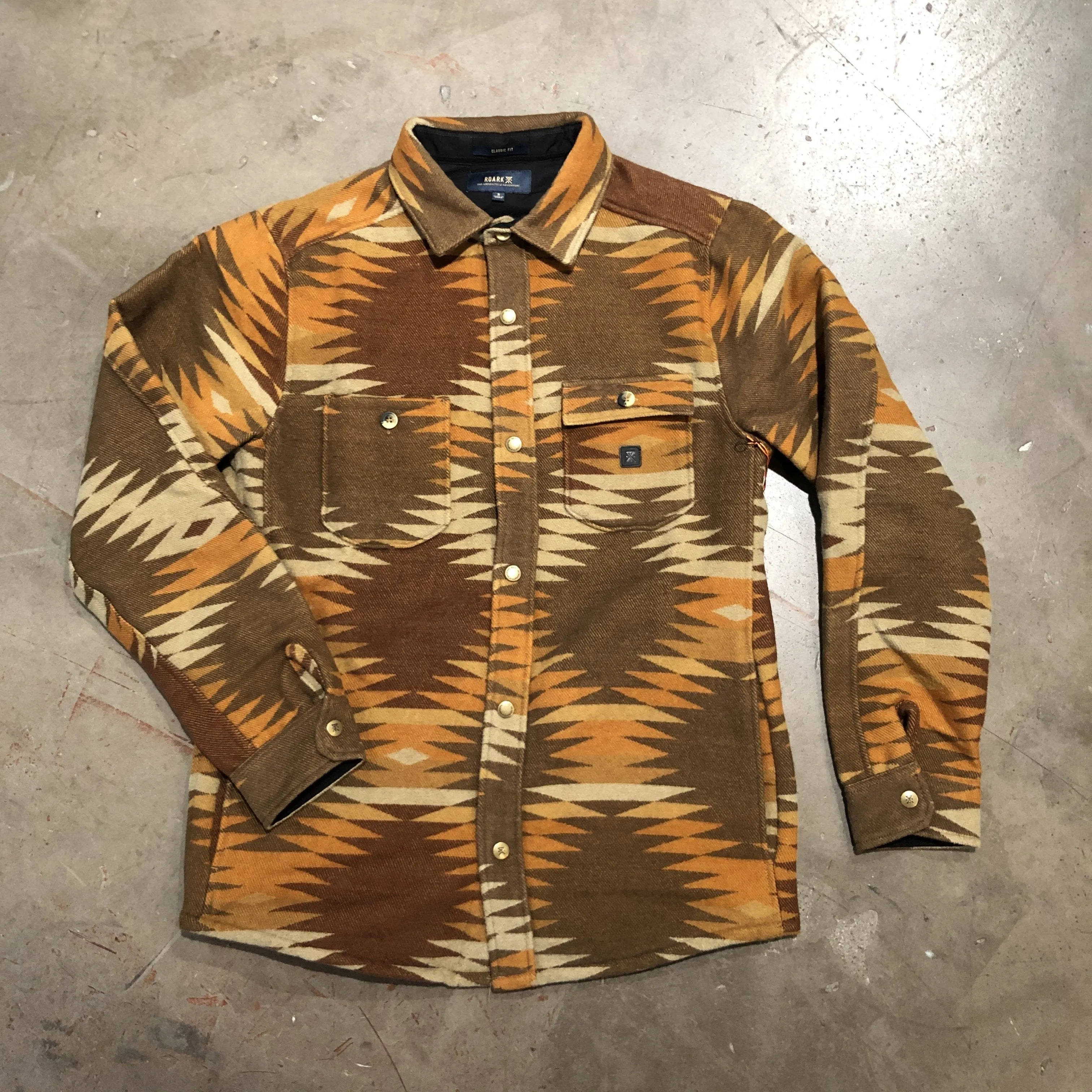 Roark Andes Long Sleeve Flannel Over Shirt - Dark Brown