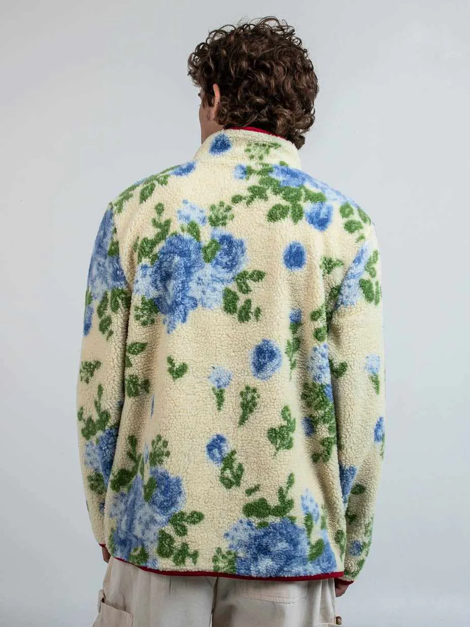 Twins Floral Wallpaper Sherpa Jacket