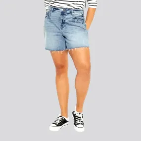 Vintage high-waist denim shorts for women